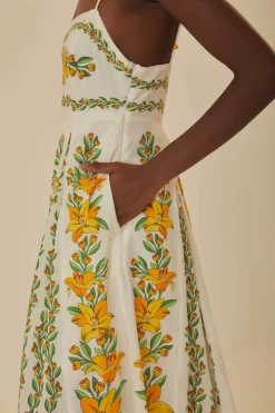 FARM Rio Off-White Tropical Lightness Sleeveless Maxi Dress Best