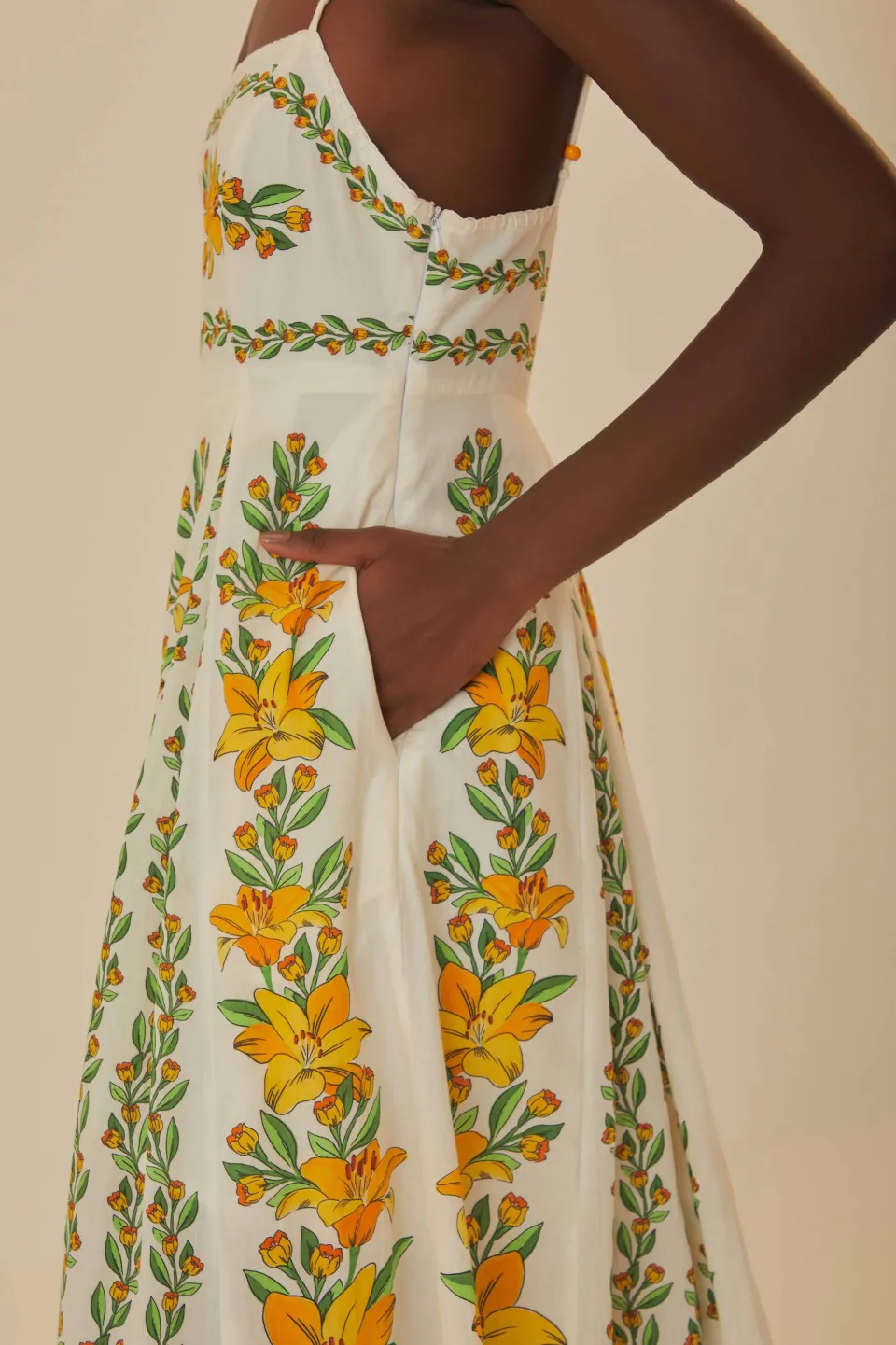 FARM Rio Off-White Tropical Lightness Sleeveless Maxi Dress Best