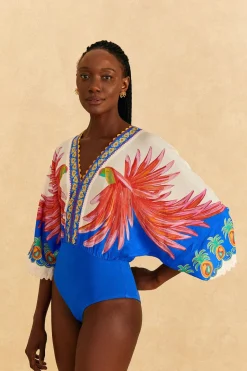 FARM Rio Off-White Vivid Garden Bodysuit