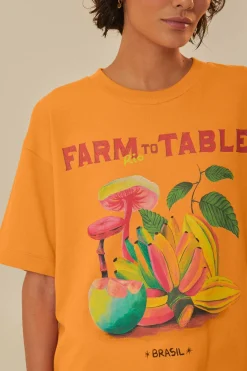 FARM Rio Orange To Table Organic Cotton T-Shirt Clearance