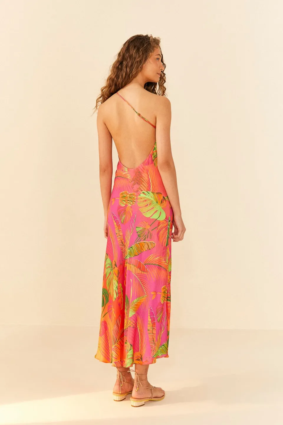FARM Rio Orange Ombre Forest Lenzing™ Ecovero™ Viscose Midi Dress Sale