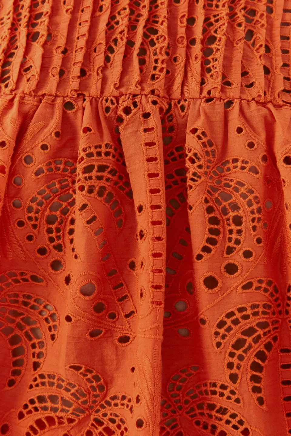 FARM Rio Orange Palm Tree Richelieu Blouse