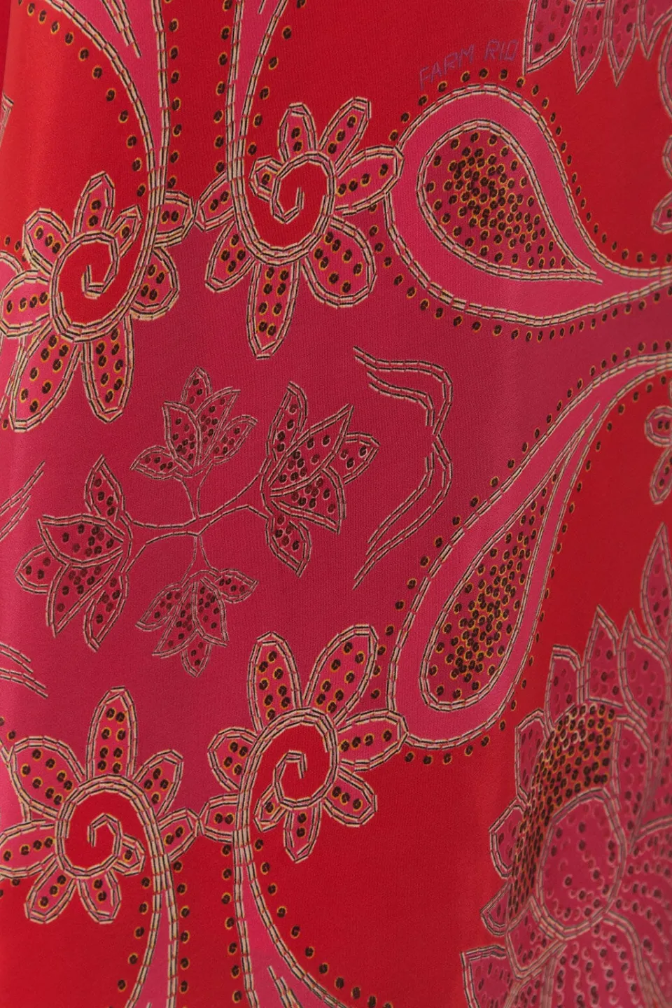 FARM Rio Pink Floral Glam Scarf Maxi Dress New