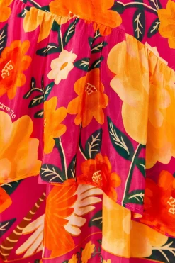 FARM Rio Pink Flowers Tapestry Mini Dress Outlet