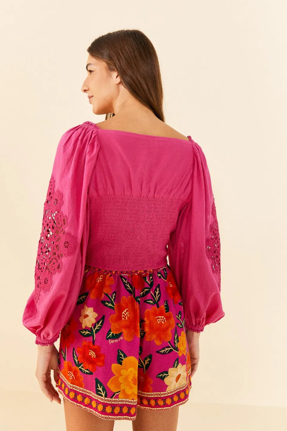 FARM Rio Pink Lace Blouse Online