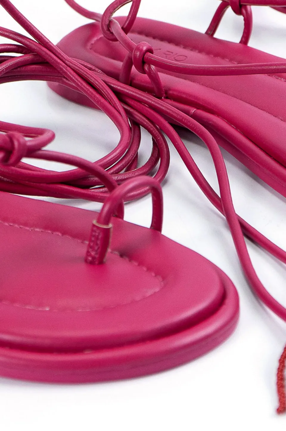 FARM Rio Pink Lace Up Flat Sandal Outlet