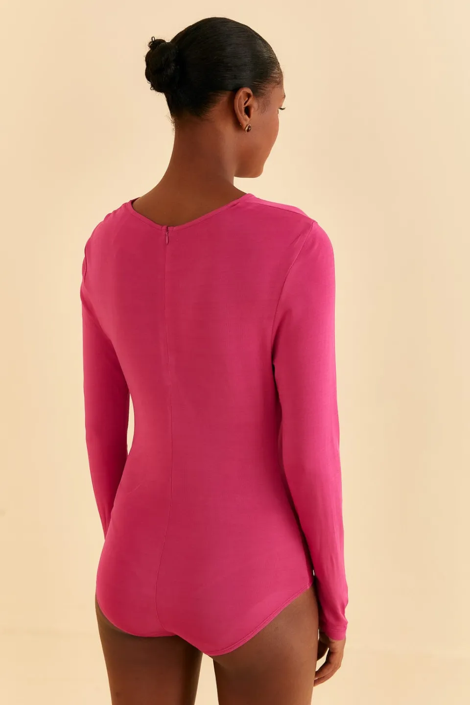 FARM Rio Pink Long Sleeve Bodysuit Discount