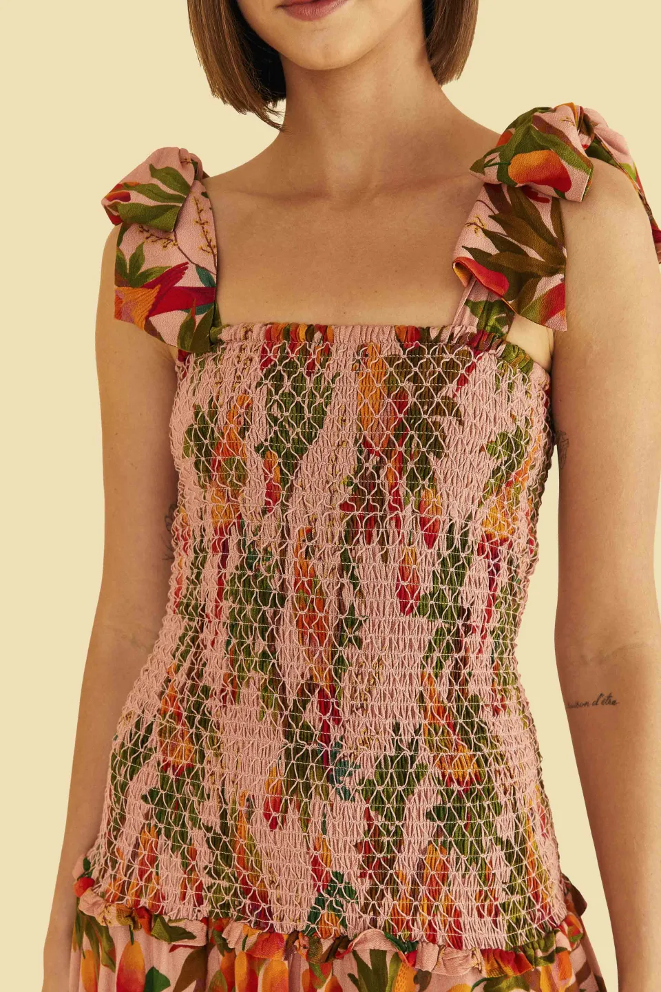 FARM Rio Pink Mango Trees Midi Dress Online