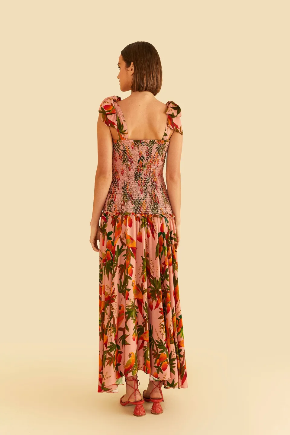 FARM Rio Pink Mango Trees Midi Dress Online
