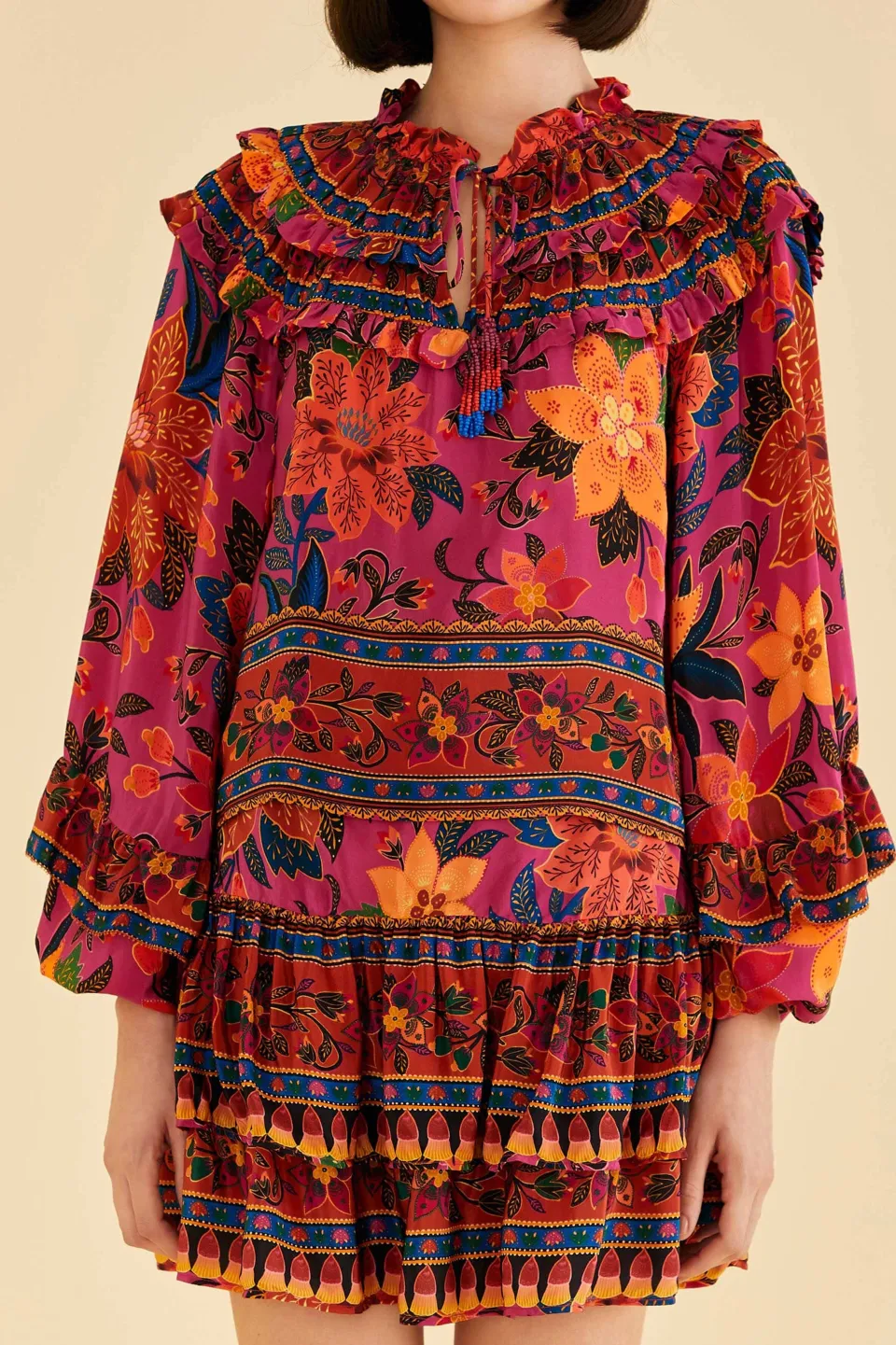 FARM Rio Pink Tropical Tapestry Mini Skirt Best