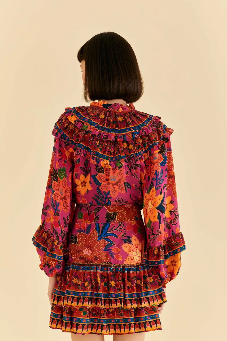 FARM Rio Pink Tropical Tapestry Mini Skirt Best