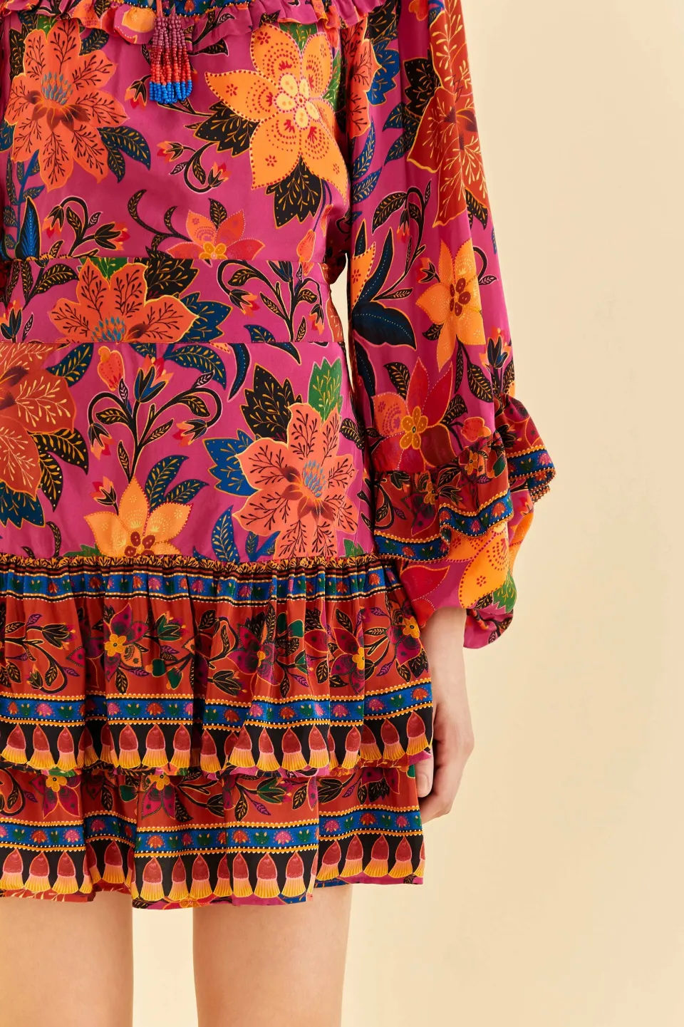 FARM Rio Pink Tropical Tapestry Mini Skirt Best