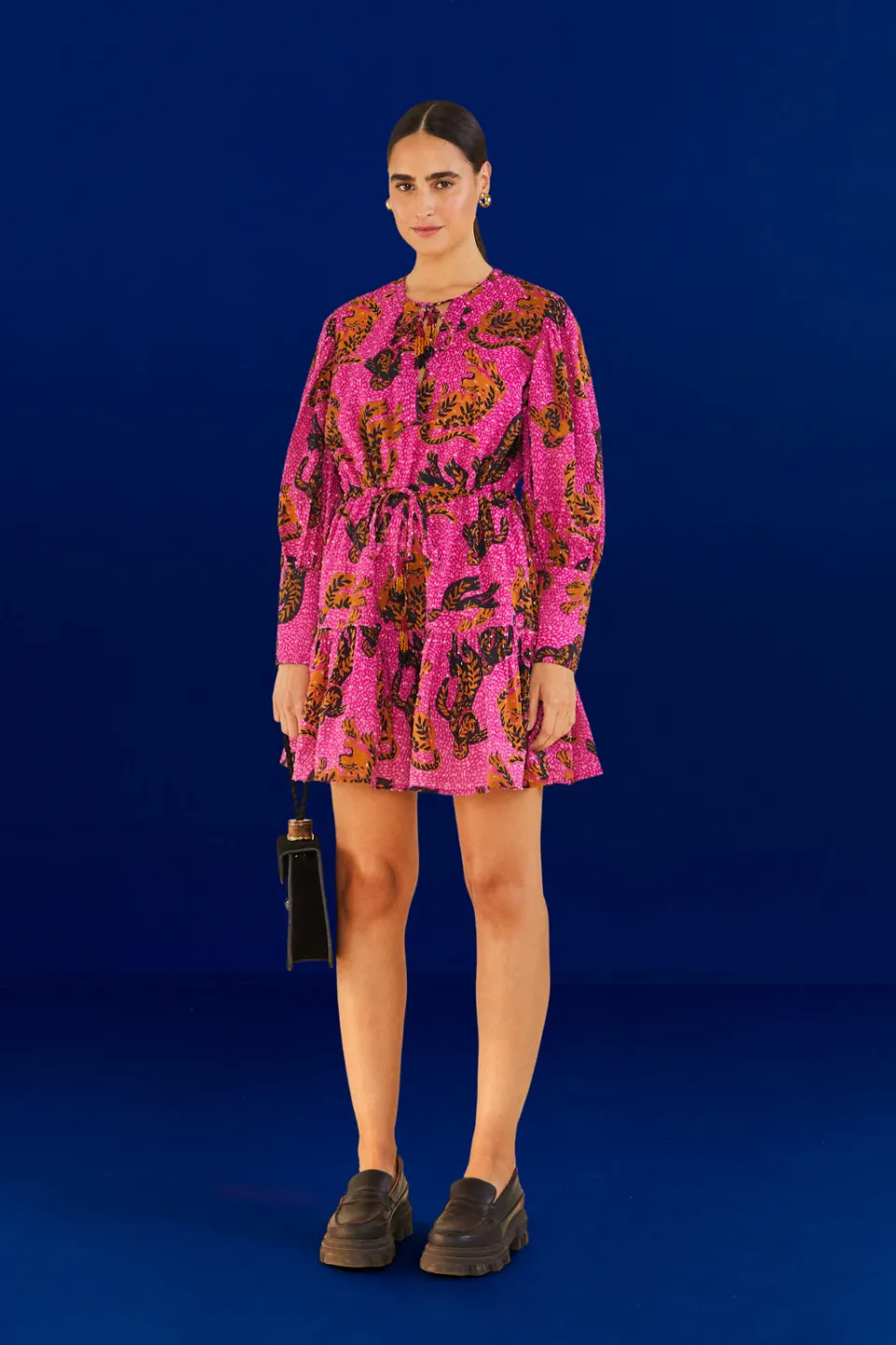 FARM Rio Pink Wild Leopards Mini Dress Best