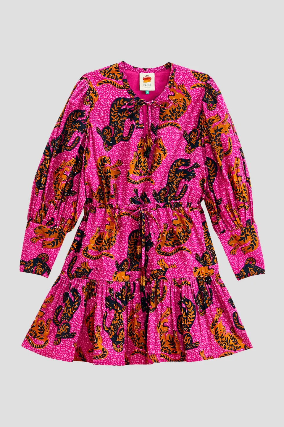 FARM Rio Pink Wild Leopards Mini Dress Best