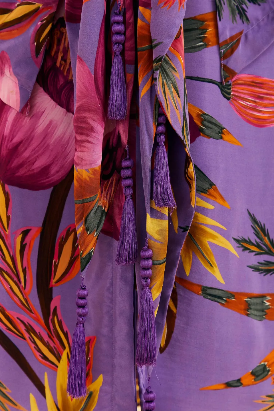 FARM Rio Purple Maxi Flowers Maxi Dress Clearance