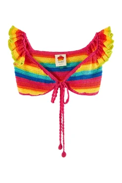 FARM Rio RAINBOW CROCHET BIKINI TOP Discount