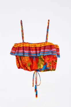 FARM Rio RED CROP TOP | Magic Forest Print Online