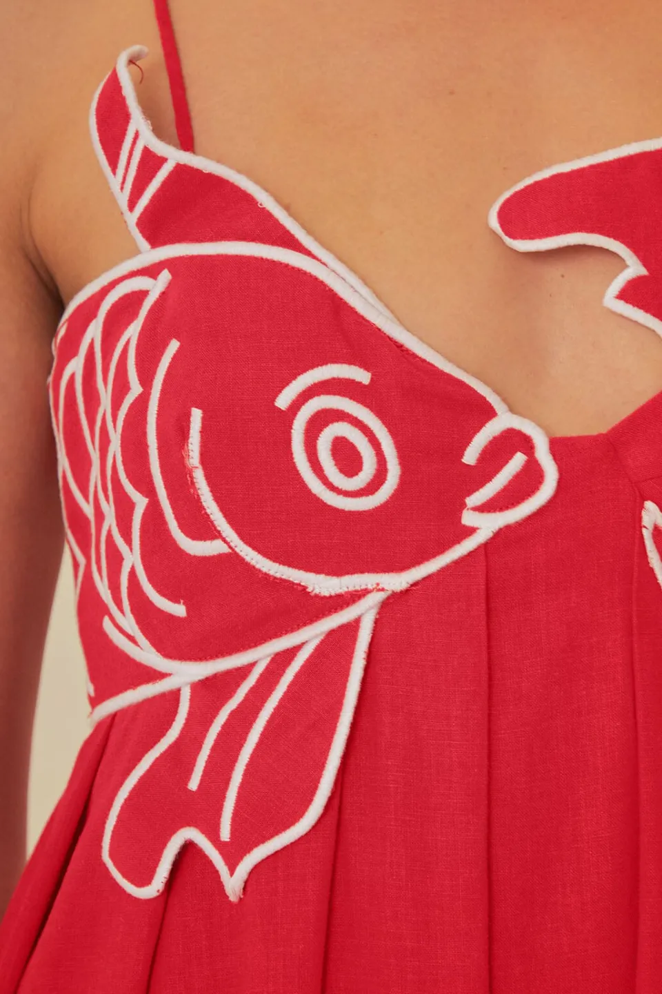 FARM Rio Red Fish Top Maxi Dress