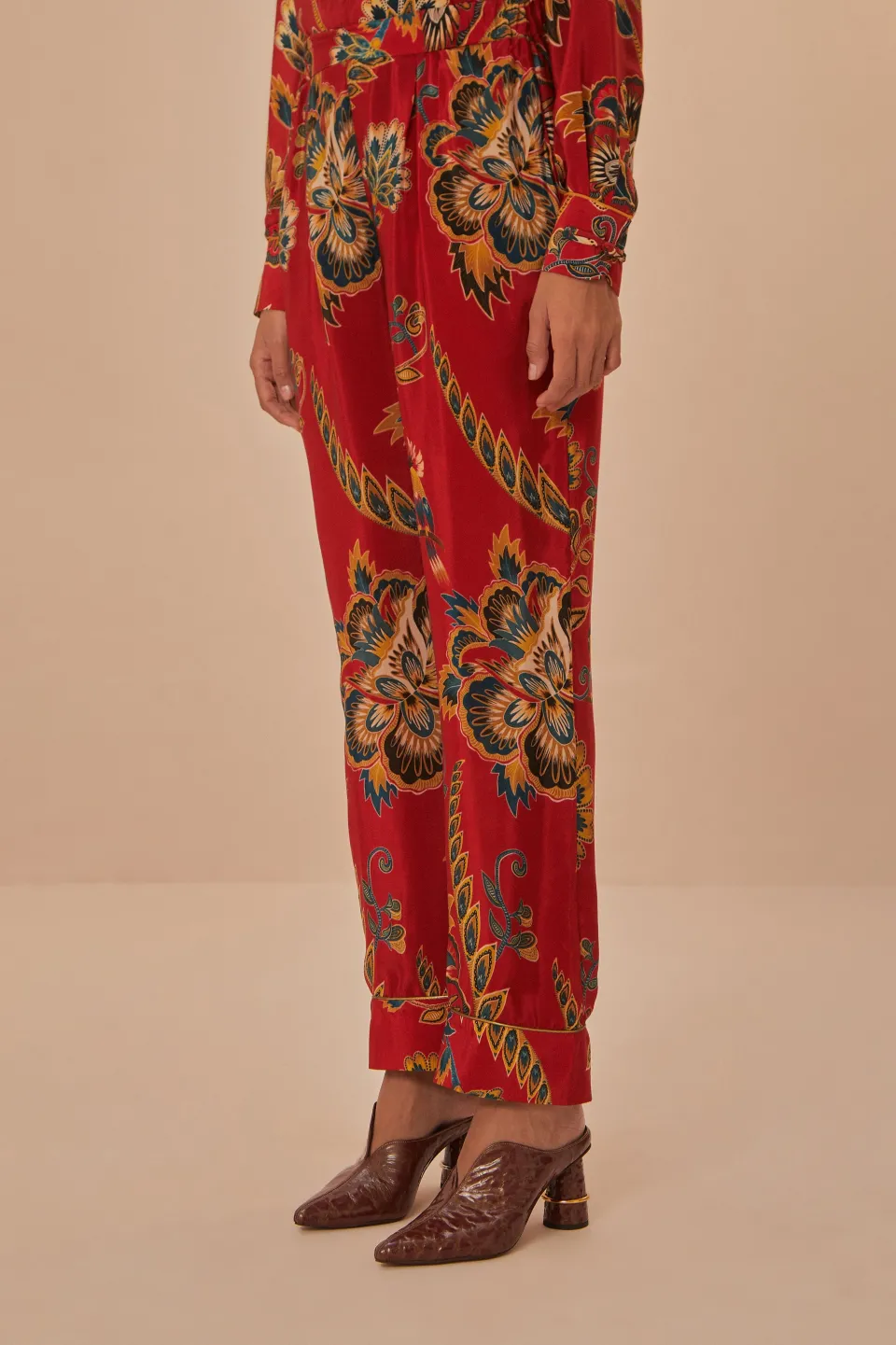 FARM Rio Red Maxi Floral Pajama Pants