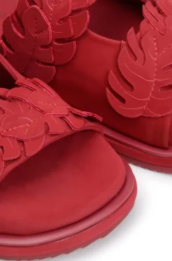 FARM Rio Red Mini Monstera Anatomic Slide Sandal