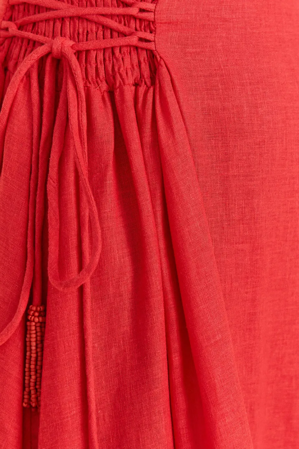 FARM Rio Red Sleeveless Midi Dress Clearance