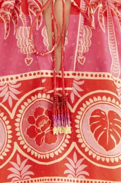 FARM Rio Red Summer Sunrise Blouse Hot