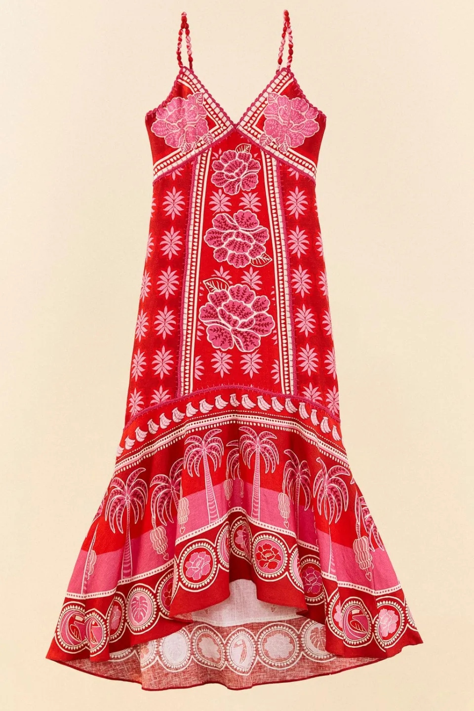 FARM Rio Red Summer Sunrise Maxi Dress Sale