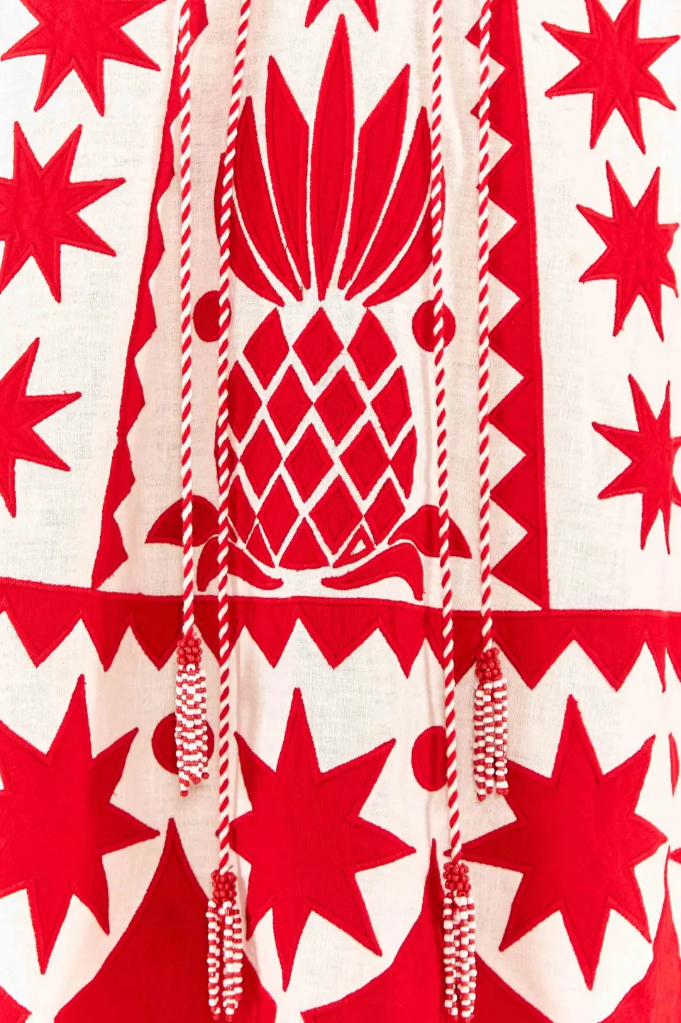 FARM Rio Red Tropical Cutwork Mini Dress Discount