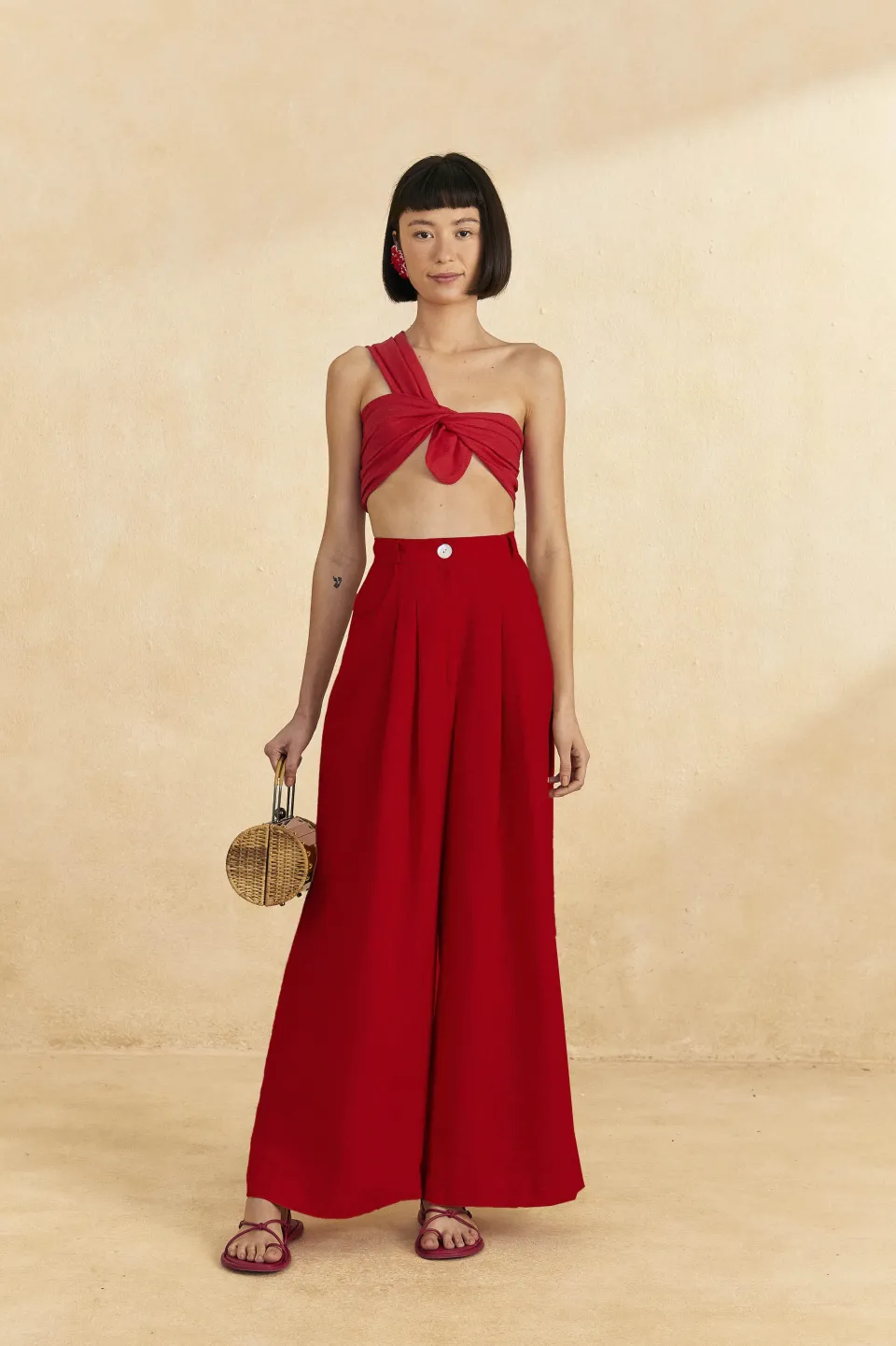 FARM Rio Red Twisted Top Sale