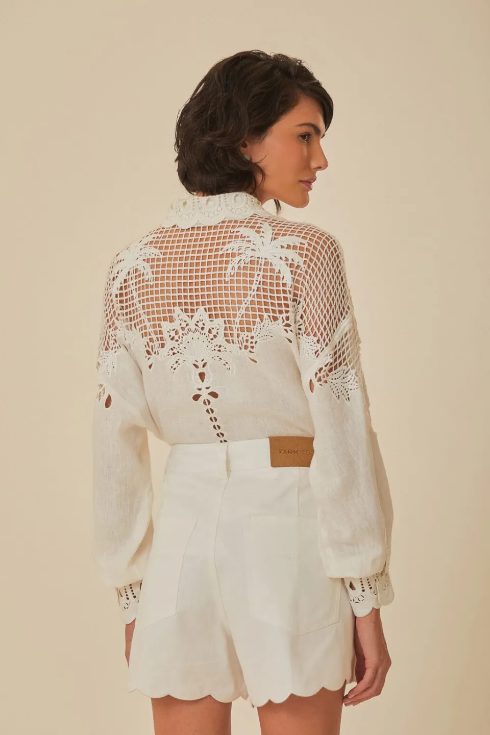 FARM Rio Richelieu Embroidered Shorts Sale