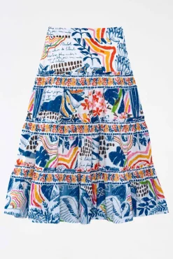 FARM Rio SQUARE NECK Top | Long Sleeves | Wild Brazil Print Discount