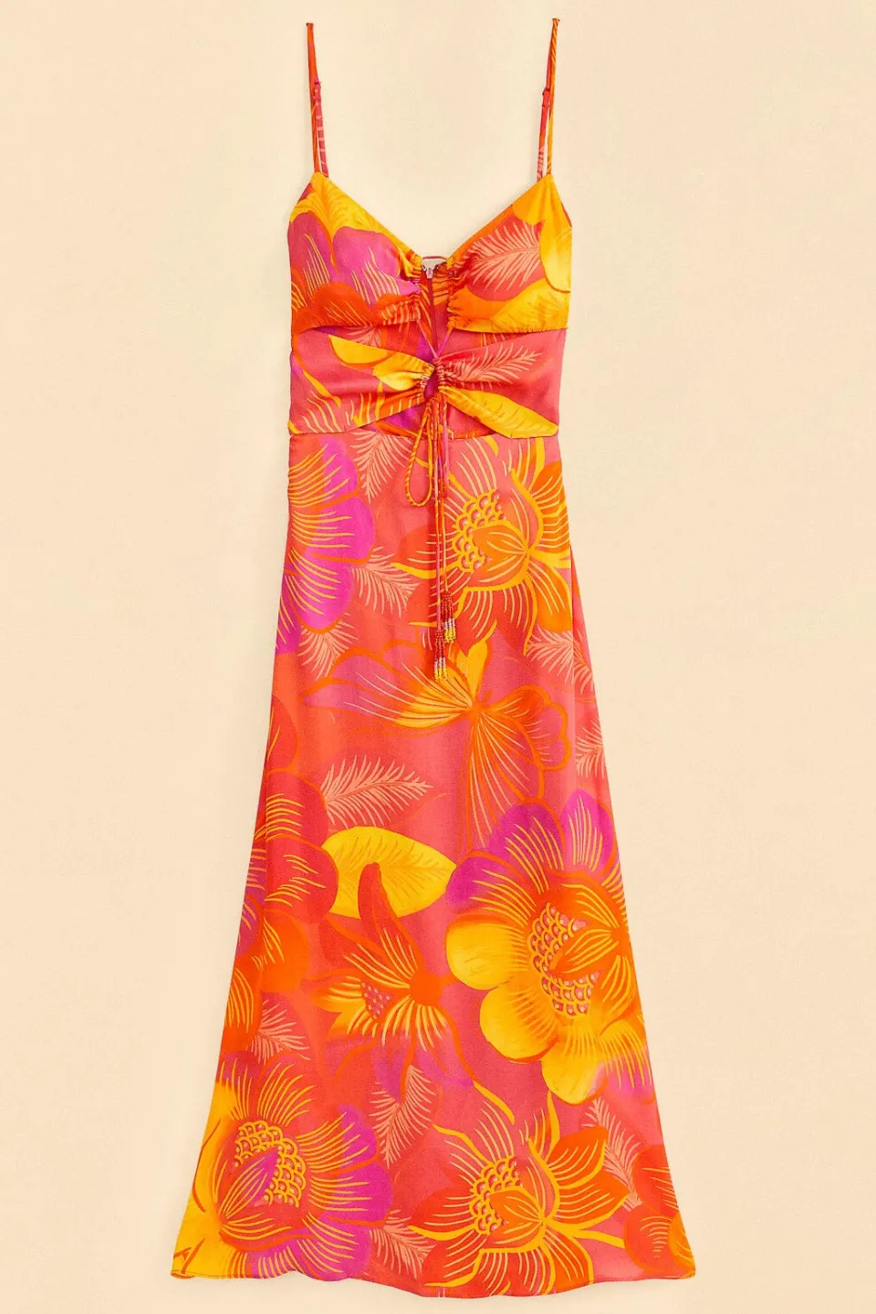 FARM Rio Summer Garden Ombre Lenzing™ Ecovero™ Viscose Midi Dress Outlet
