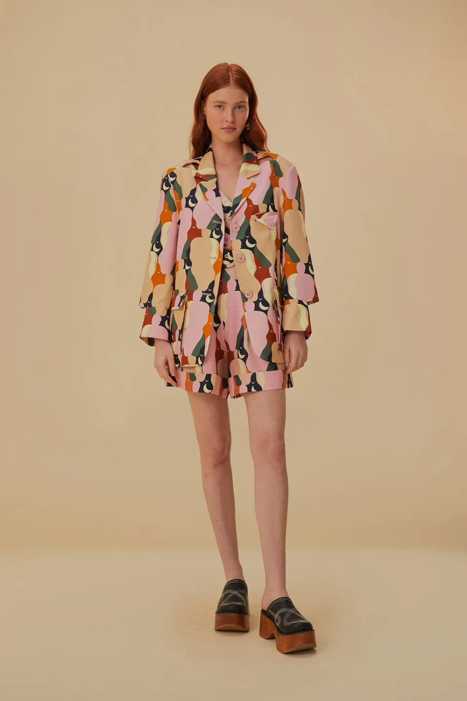 FARM Rio The Kiss Multicolor Cut Out Blazer