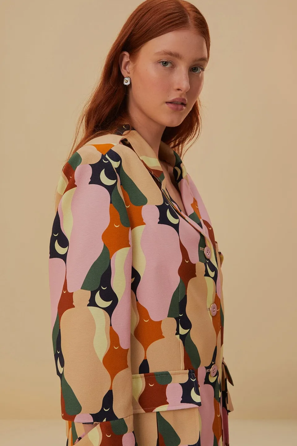 FARM Rio The Kiss Multicolor Cut Out Blazer