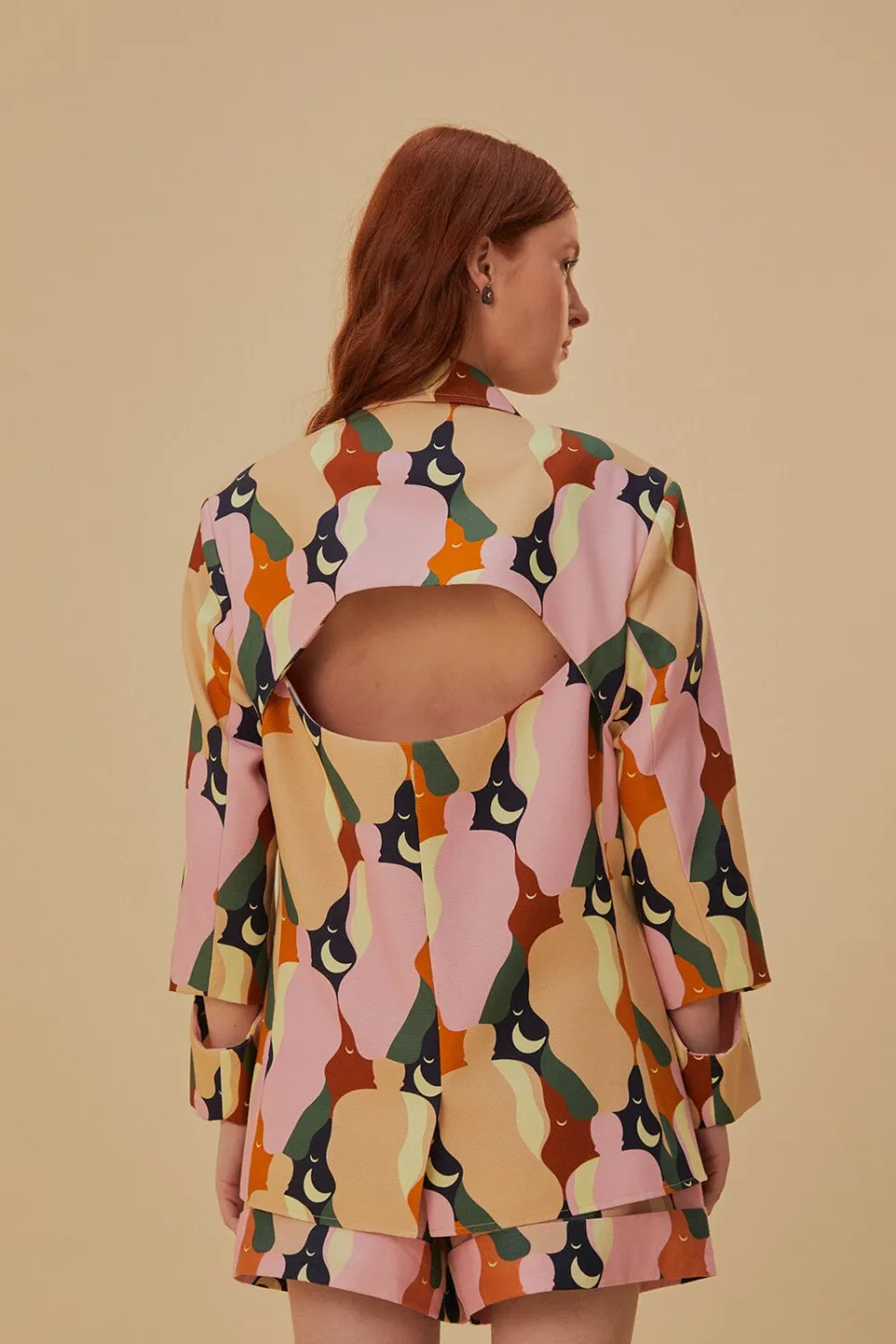 FARM Rio The Kiss Multicolor Cut Out Blazer
