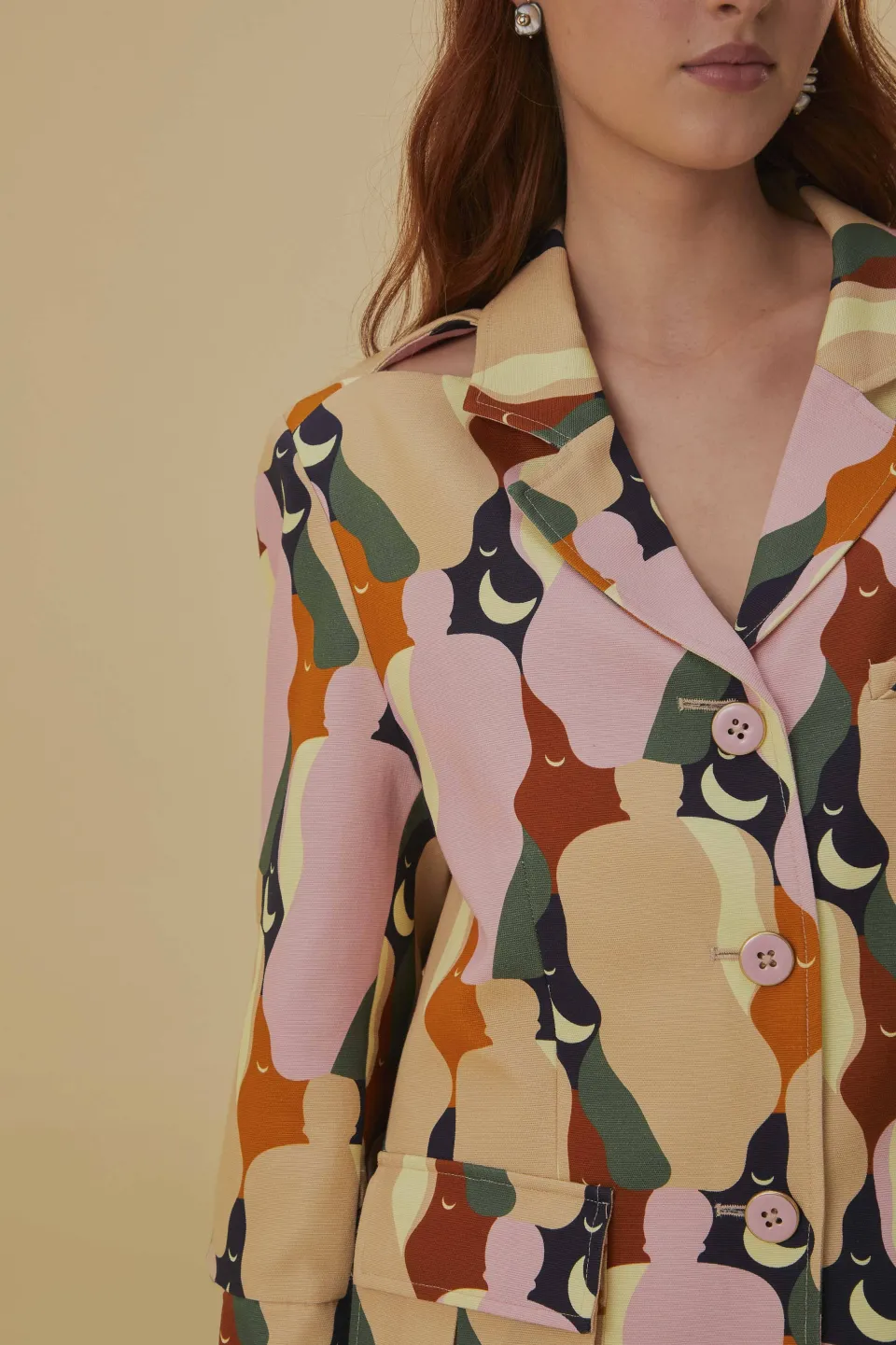 FARM Rio The Kiss Multicolor Cut Out Blazer