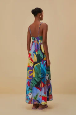 FARM Rio Tropical Scenario Sleeveless Maxi Dress Discount