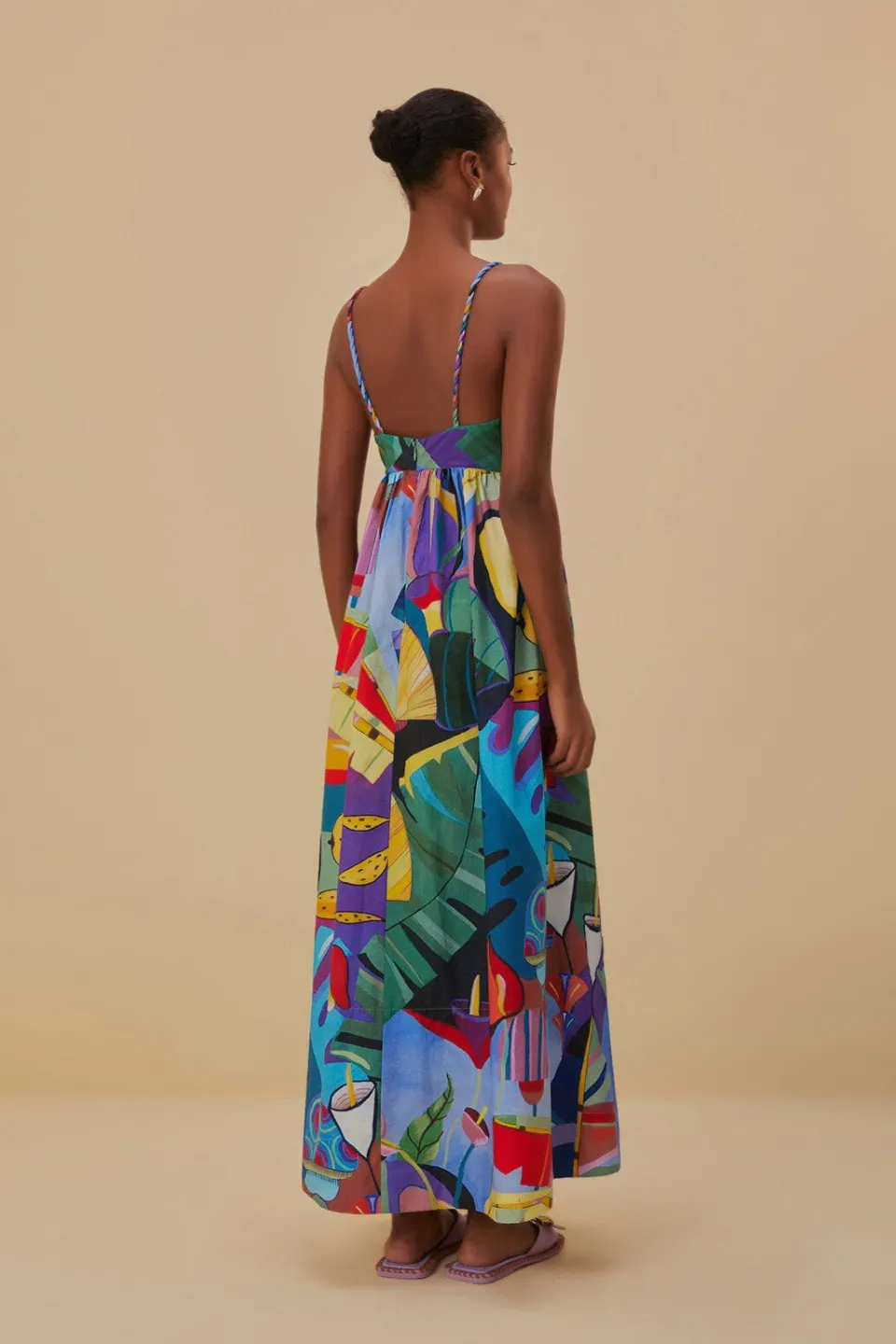 FARM Rio Tropical Scenario Sleeveless Maxi Dress Discount