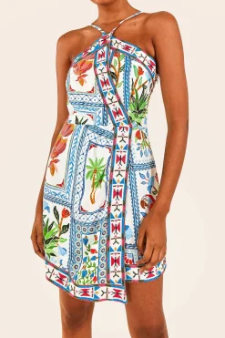 FARM Rio Tropical Tiles Embroidered Mini Dress Online