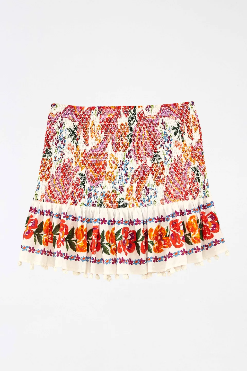 FARM Rio WHITE MINI SKIRT | Spring Bananas Print Best