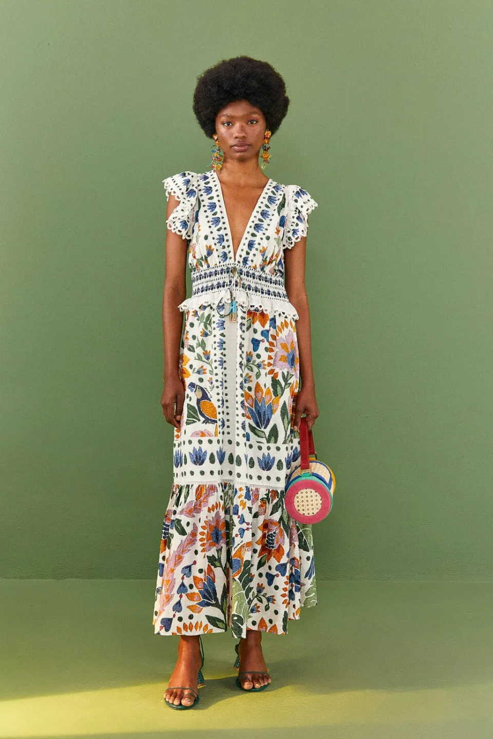 FARM Rio White Summer Garden Maxi Dress Online