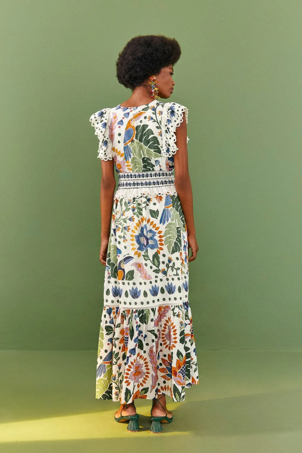 FARM Rio White Summer Garden Maxi Dress Online
