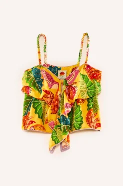 FARM Rio Yellow Blouse | Beaks & Bananas Print