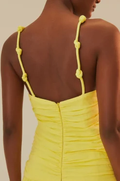 FARM Rio Yellow Cross Over Maxi Dress