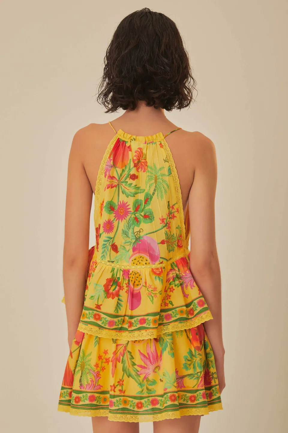 FARM Rio Yellow Delicate Fruit Garden Mini Skirt Sale
