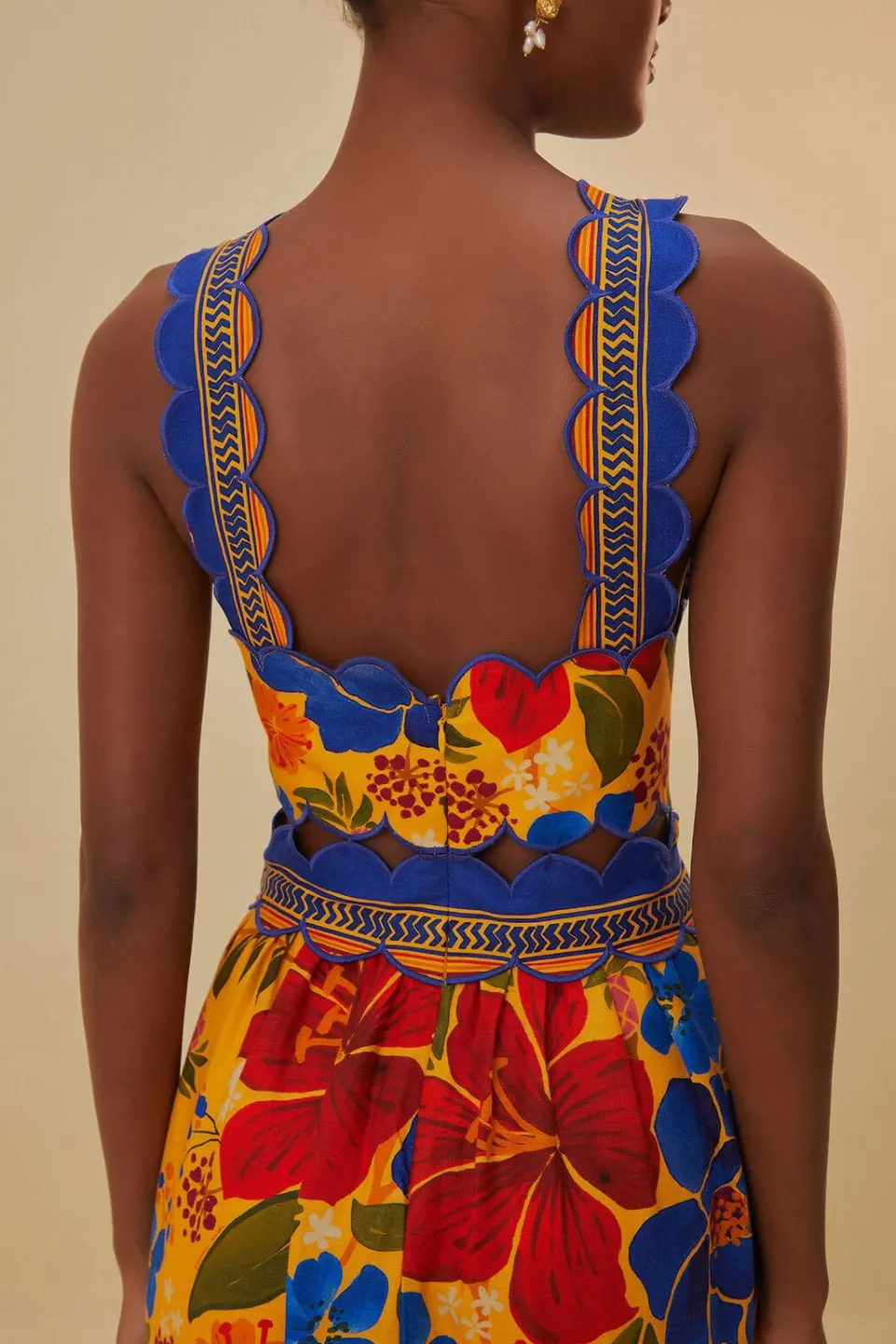 FARM Rio Yellow Floral Yard Lenzing™ Ecovero™ Euroflax™ Midi Dress Best