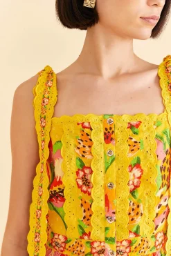 FARM Rio Yellow Fruits Paradise Blouse Best