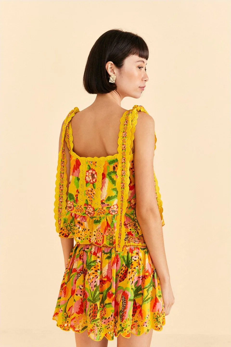 FARM Rio Yellow Fruits Paradise Blouse Best