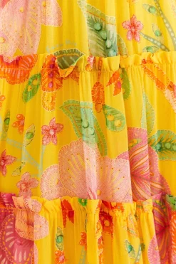 FARM Rio Yellow Macaw Bloom Maxi Dress Best